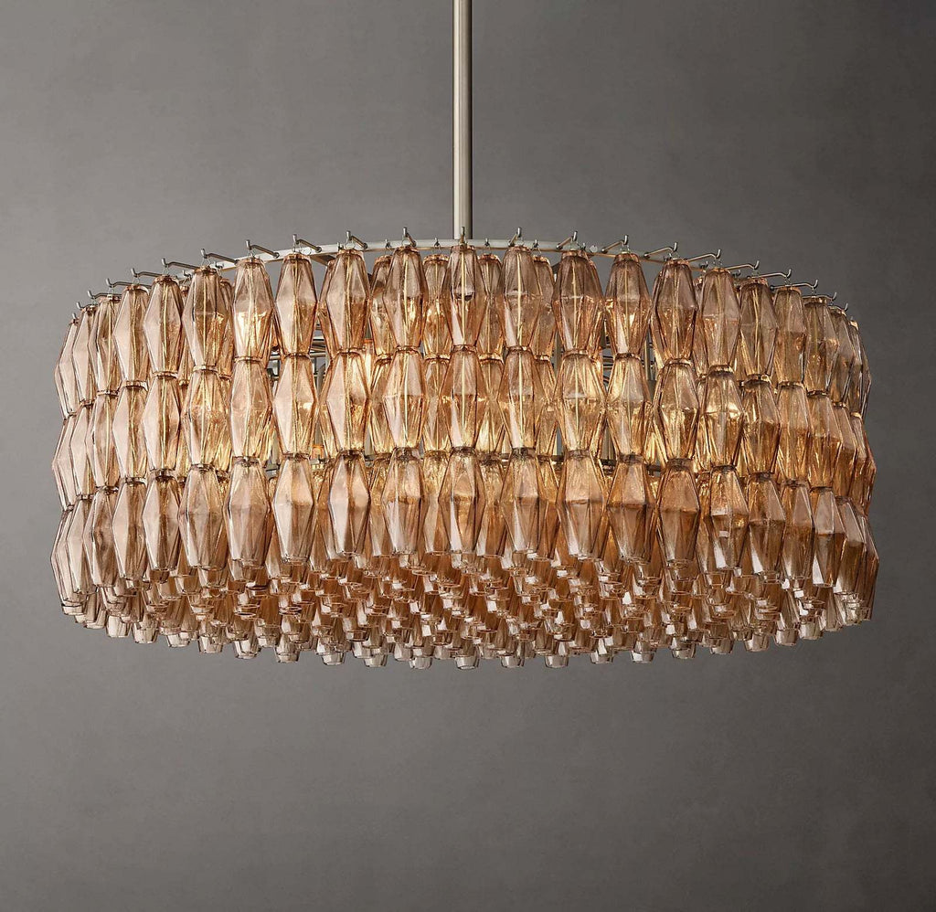 Chiare Glass Round Chandelier 47"