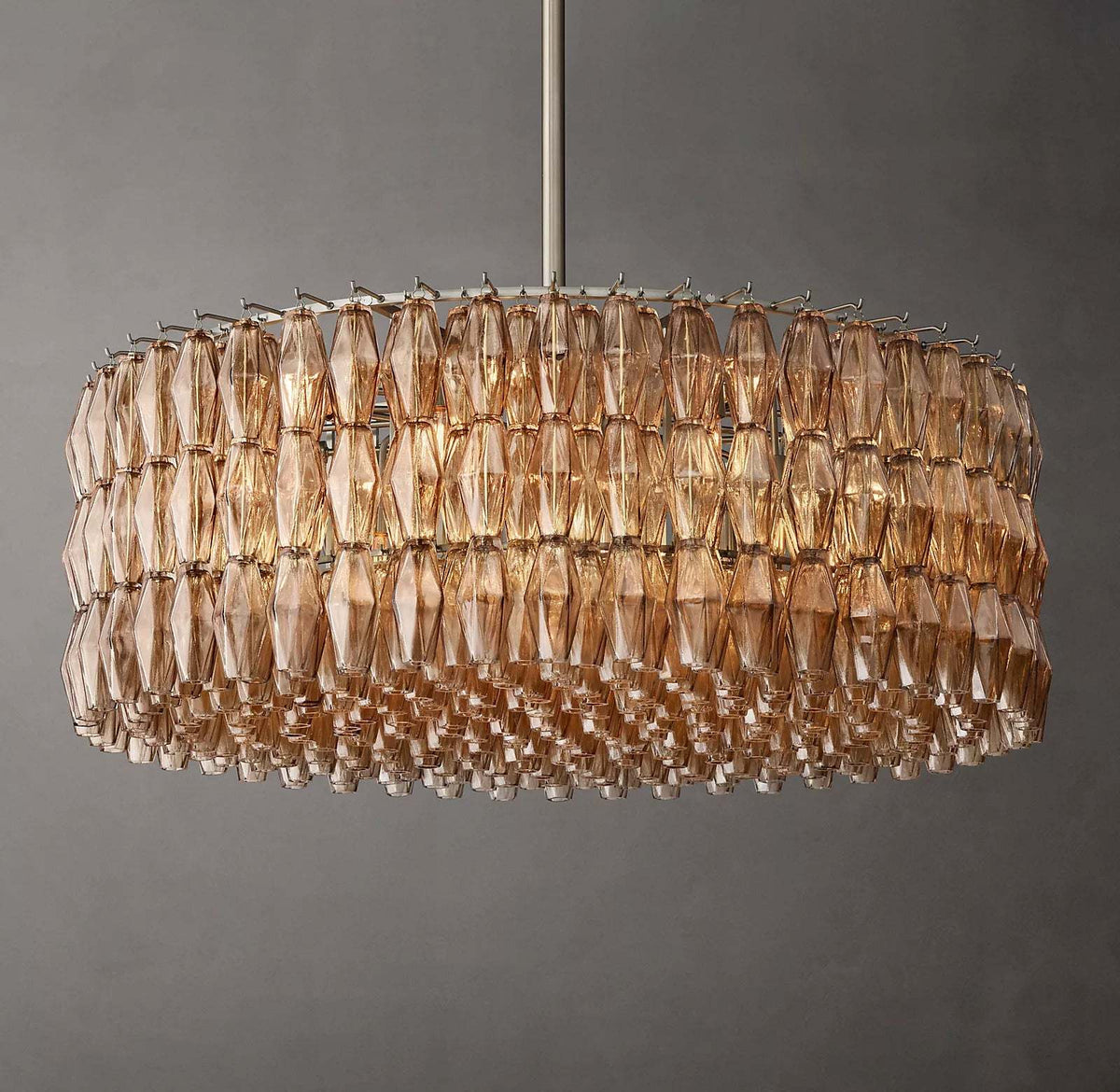 Chiare Glass Round Chandelier 47"