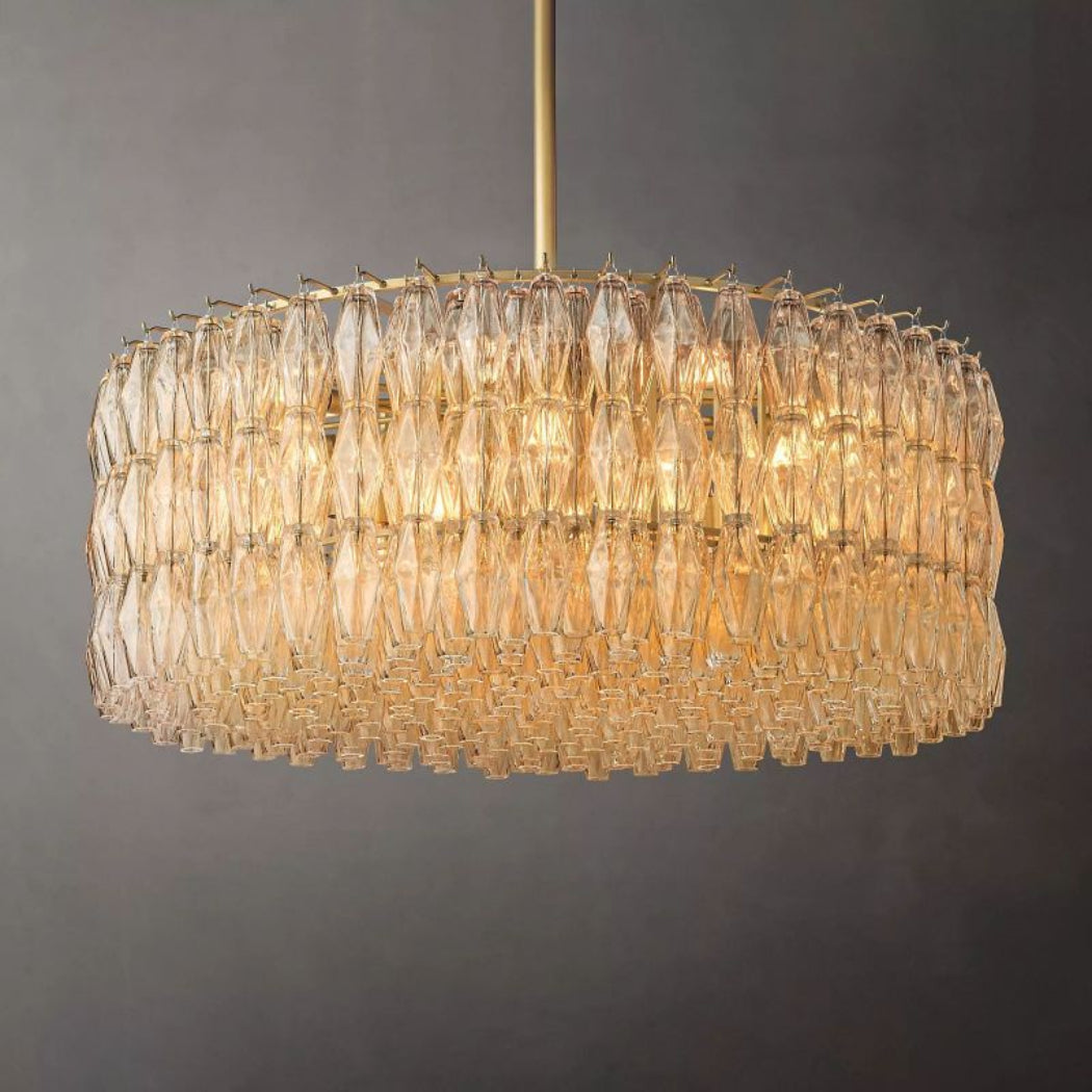 Chiare Glass Round Chandelier 47"