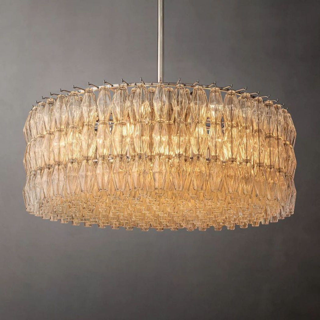 Chiare Glass Round Chandelier 47"