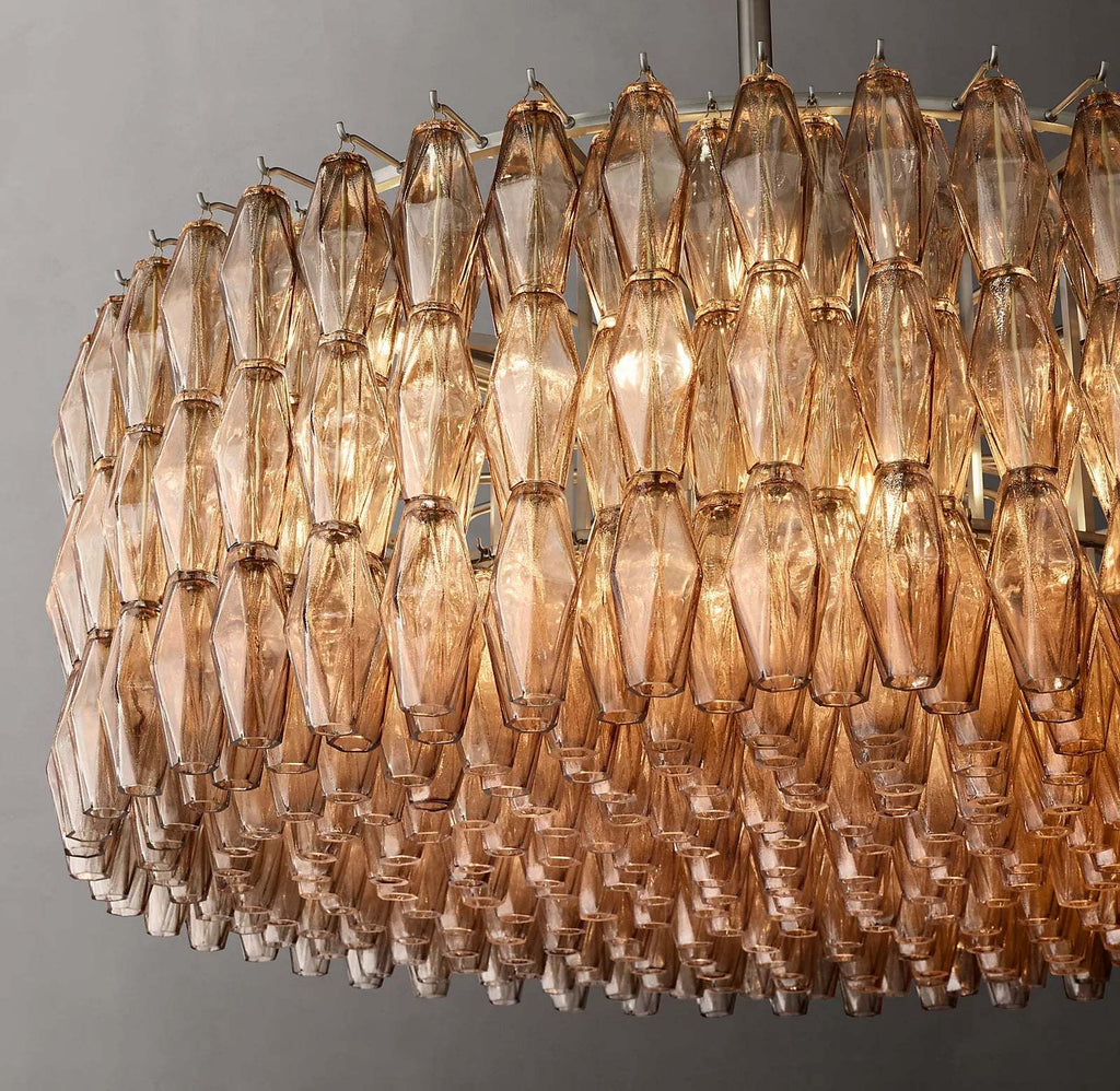 Chiare Glass Round Chandelier 47"