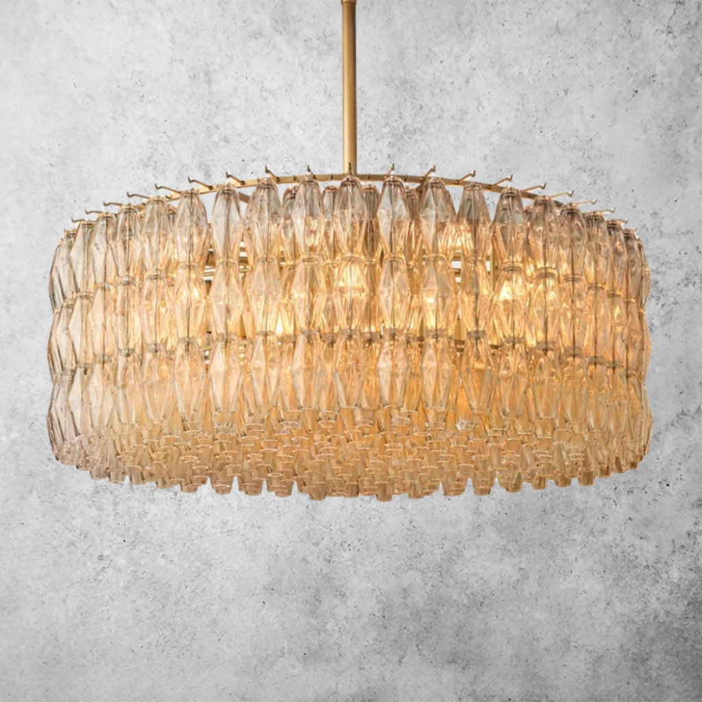 Chiare Glass Round Chandelier 47"