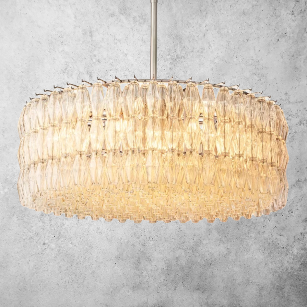 Chiare Glass Round Chandelier 47"