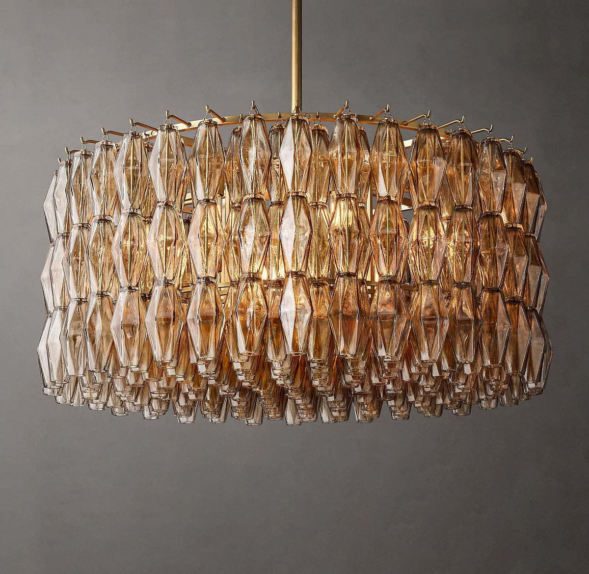 Chiare Glass Round Chandelier 37″
