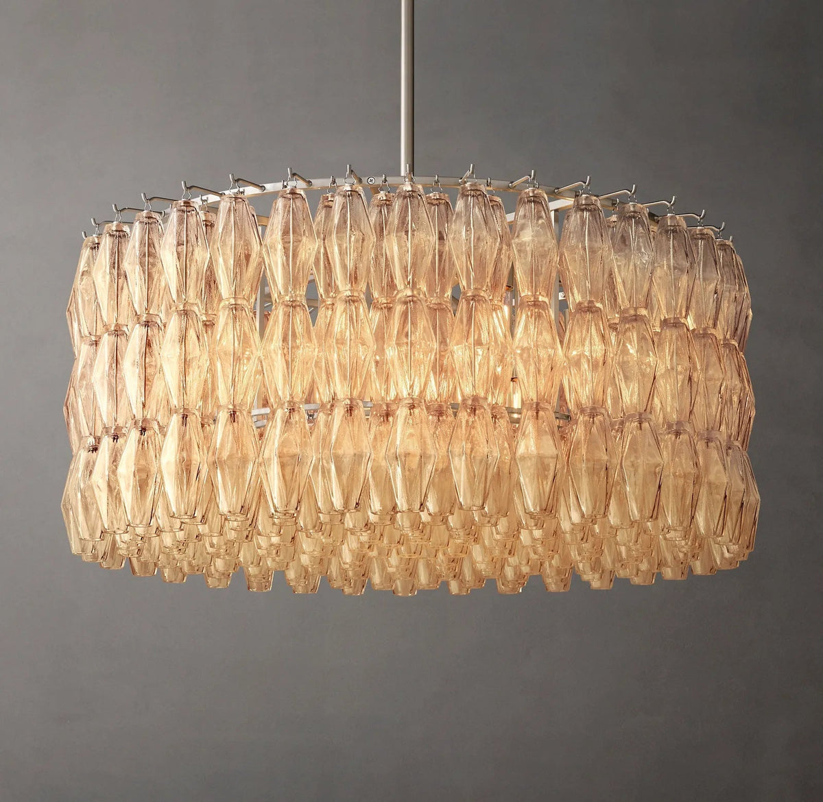 Chiare Glass Round Chandelier 37″