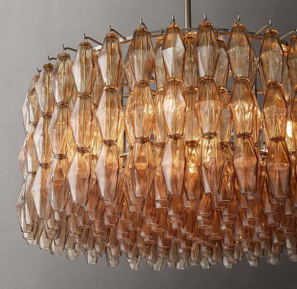 Chiare Glass Round Chandelier 37″