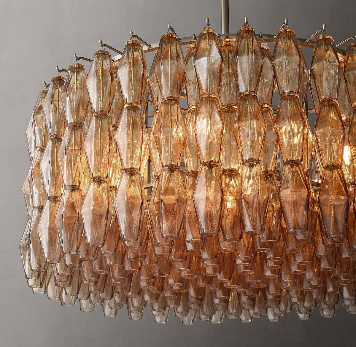 Chiare Glass Round Chandelier 37″