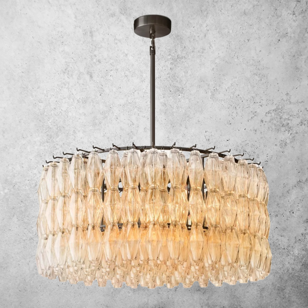Chiare Glass Round Chandelier 37″