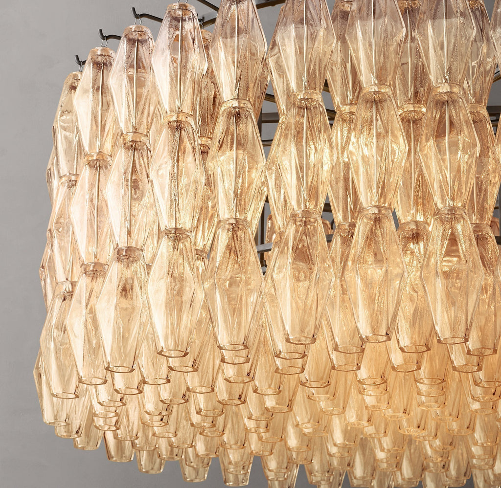 Chiare Glass Round Chandelier 37″