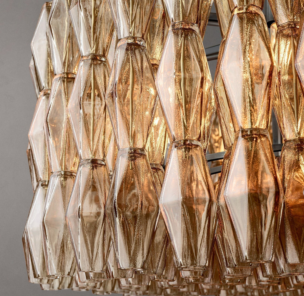 Chiare Glass Round Chandelier 37″