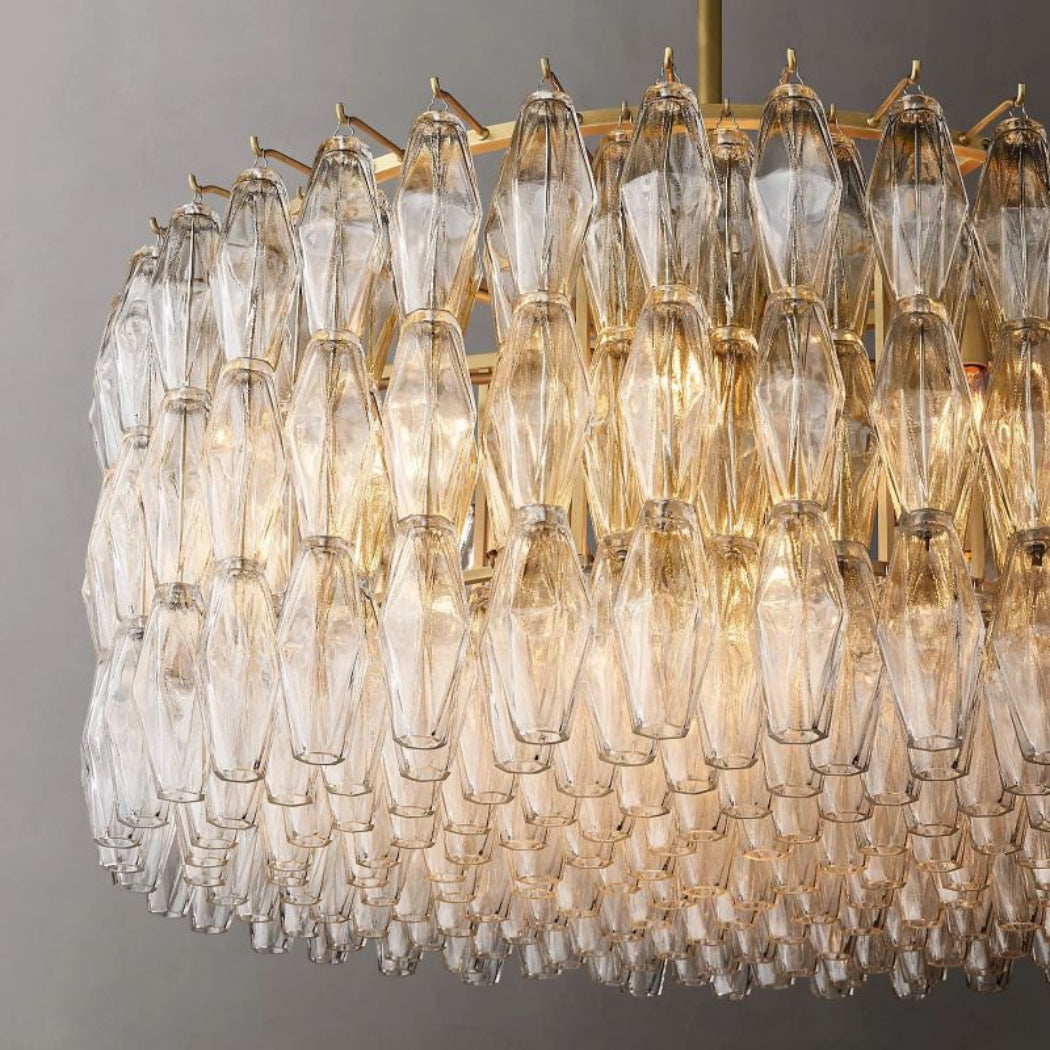 Chiare Glass Round Chandelier 37″