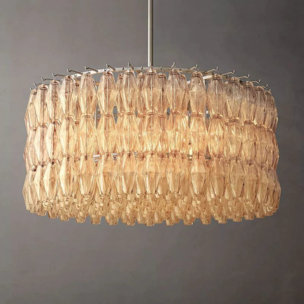 Chiare Glass Round Chandelier 37″