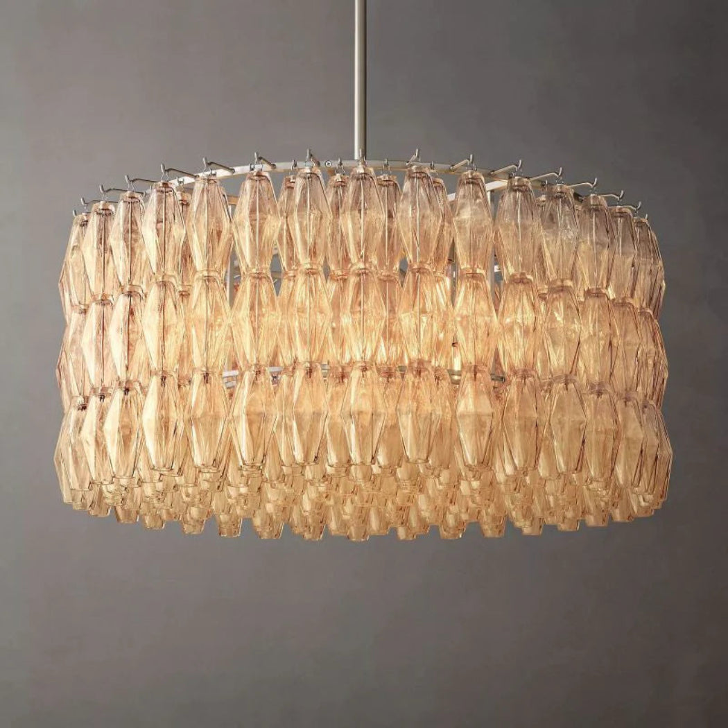 Chiare Glass Round Chandelier 37″