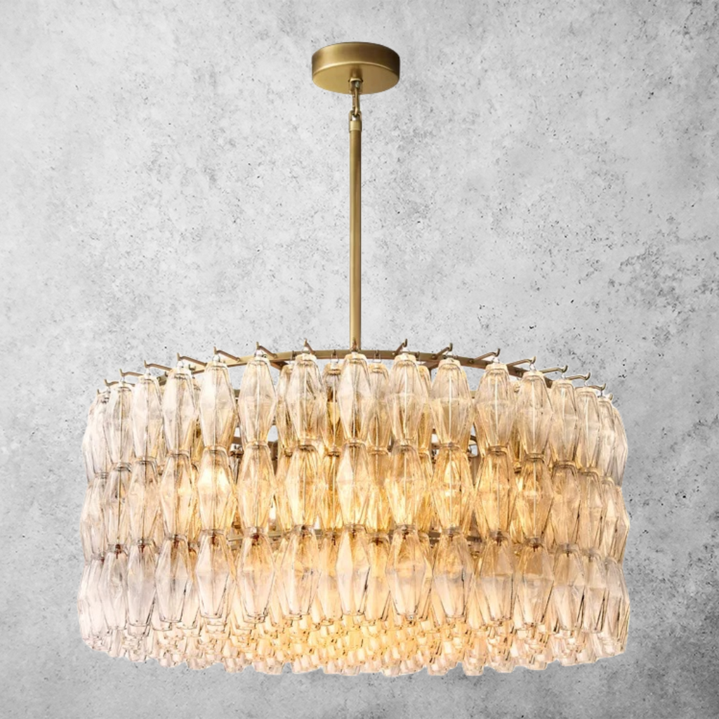 Chiare Glass Round Chandelier 37″