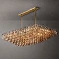 Chiare Tiered Glass Rectangular Chandelier 54"W