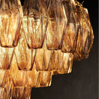 Chiare Tiered Glass Rectangular Chandelier 54"W