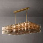 Chiare Glass Rectangular Chandelier 54"