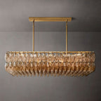 Chiare Glass Rectangular Chandelier 54"