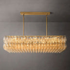 Chiare Glass Rectangular Chandelier 54"