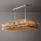 Chiare Glass Rectangular Chandelier 54"