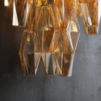 Chiare Smoke & Clear Glass Wall Sconce